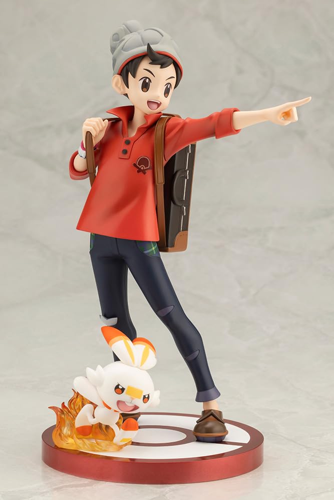 Kotobukiya Series ARTFX J Masaru with Scorbunny Scale PVC Figure "Pokémon" 1/8 Pre-painted