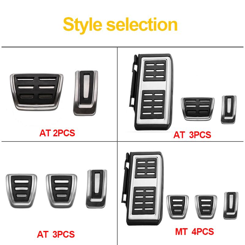 Edelstahl Auto Kraftstoff Bremspedal Fußstütze Pedale Abdeckung Für Volkswagen VW GOLF 7 MK7 Tiguan L Skoda Kodiaq Schnelle octavia A7