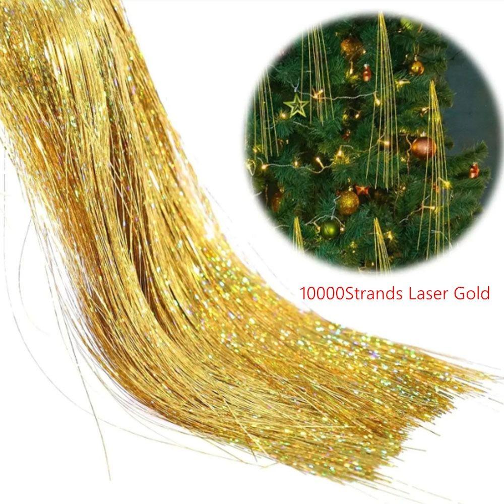 Festivals Decor Tinsel Icicle Strands Christmas Tree Tinsel Icicles  Christmas Decoration Supplies