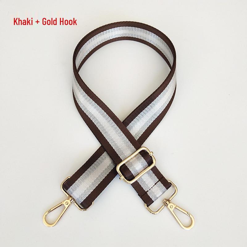 Colorful Women's Crossbody Bag Strap with Gold and Silver Thread – Wide, Long Handbag Accessory