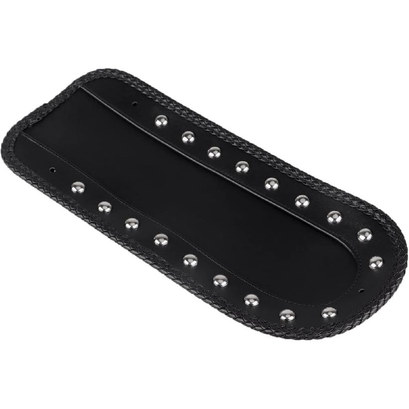 Motorcycle Rivet Leather Rear Fender Bib Solo Seat for Harley Softail Springer Heritage Classic EFI FLSTCI 2006-2017, Black