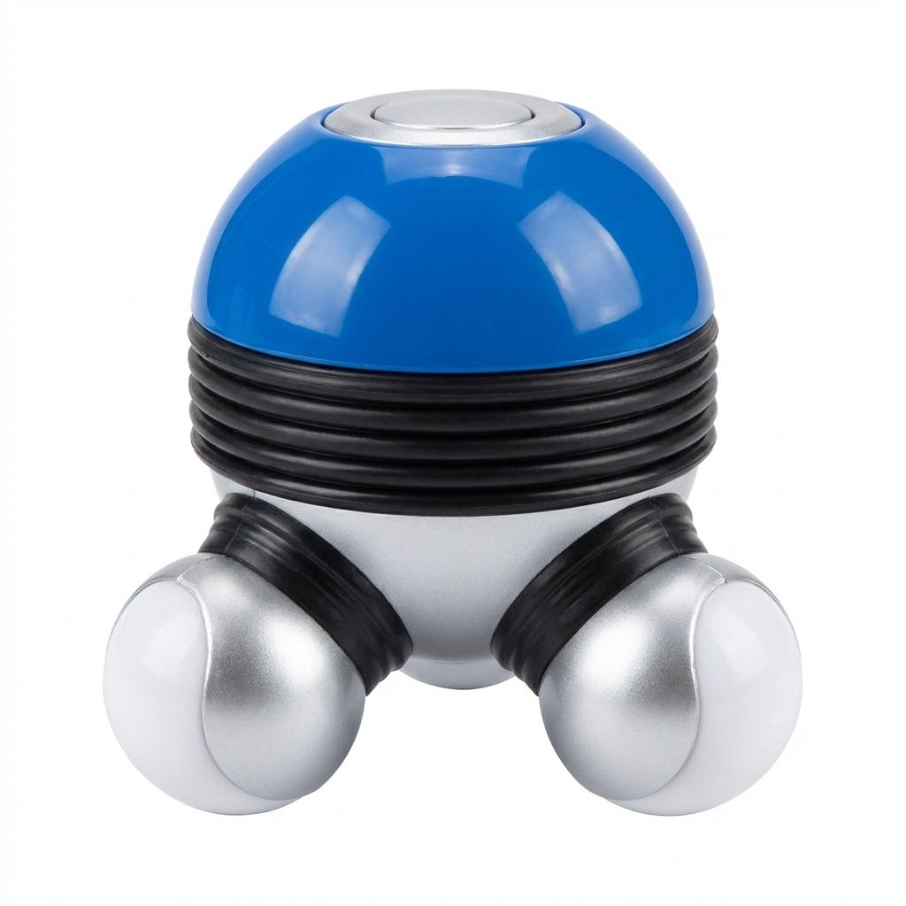 Silicone Mini Handheld Massager Three Ball Vibration Wireless Cordless Body Relaxation Tool for Neck Back Shoulder Leg