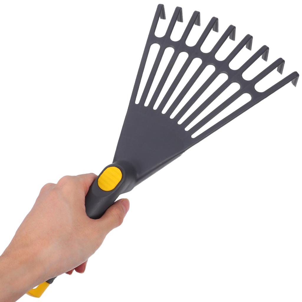 Lightweight Plastic Rake 2 Pack Hand Garden Rake for Landscaping Yard Leaf Cleanup Small Rake for Lawn Garden Soil Aeration Tool