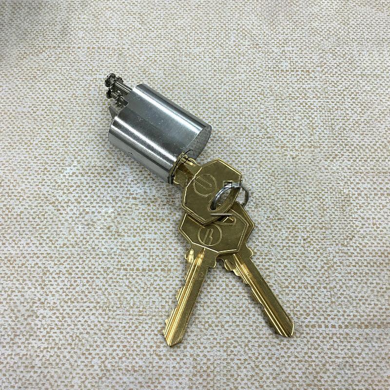 Marine Fire Door Lock Cylinder, Pure Copper Chrome