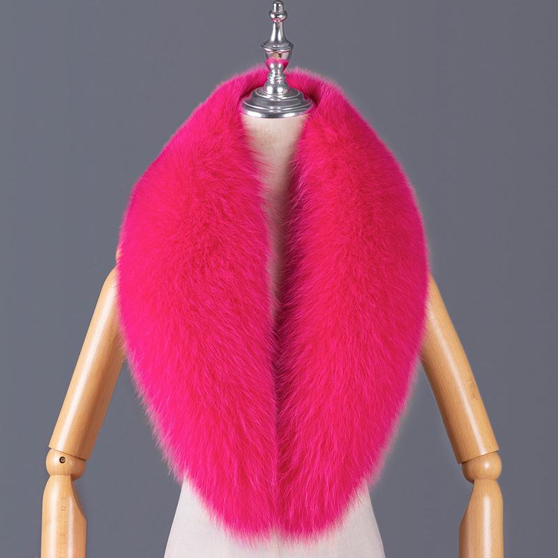 Real Fox Fur Collar Women Winter Thickened Fur Collar Scarf Collars Wraps Neck Warmer Fur Scarves Shawl Luxury Fluffy Fur Shawl