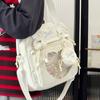 Two-dimensional style girl versatile transparent cute Japanese college messenger bag female student class portable shoulder backpack