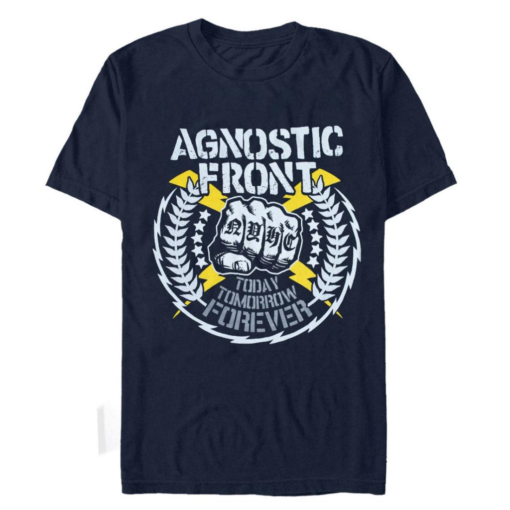 2026 Summer Agnostic Front Graphic Cotton Band Tshirt Unisex Summer Short Sleeve Fashion Brand Tee Luxury Casual Vintage Tees