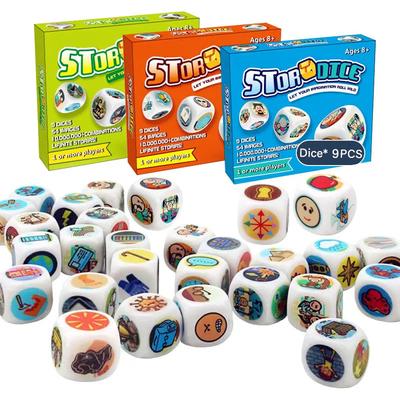 Story Dice Educational Toys for Kids Family Fun Creative Imaginative Storytelling Party Game Logical Thinking Fun Interactive