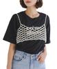 Kobe Lettuce Pearl Mesh Pearl Bustier Ballet Core Accessory Bustier, Women's Camisole, [C7266] M, Off-White