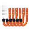 Pack of 6 Utility Garage Hooks with Strong Load Capacity Wall Mount Hook Simple Installation for Hanging Bikes & Tools