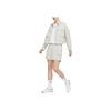 Nike Elastic High Waist Straight-Leg Casual Shorts Women Bottoms Grey DM6248-012