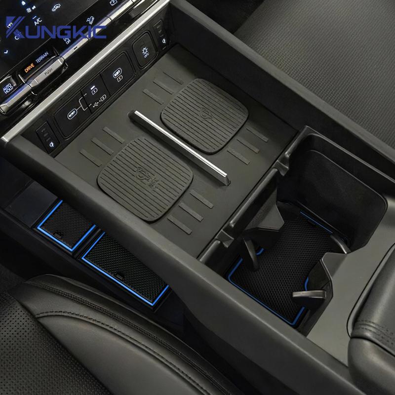 Door Groove Mat For Hyundai Santa Fe 2024 2025 Car Anti-slip Mat Rubber Gate Slot Pads Auto Hyundai Santa Fe Accessories 2024