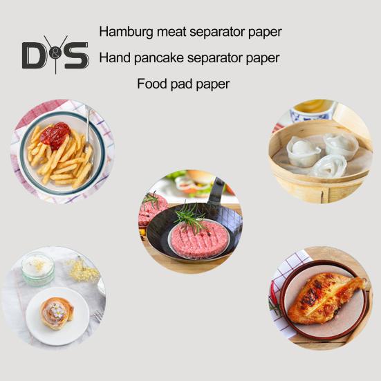 200 szt. Odporny na ciepło Burger Patty Paper Separator mięsa Ekologiczny grill Mięso Naleśniki Liner Paper