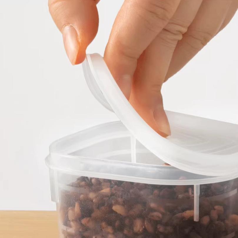 Voedselopbergcontainer 6 vakken Groente Fruit Vershoudbox met Deksel voor Koelkast Keuken Specerijen Kruiden Opbergpot