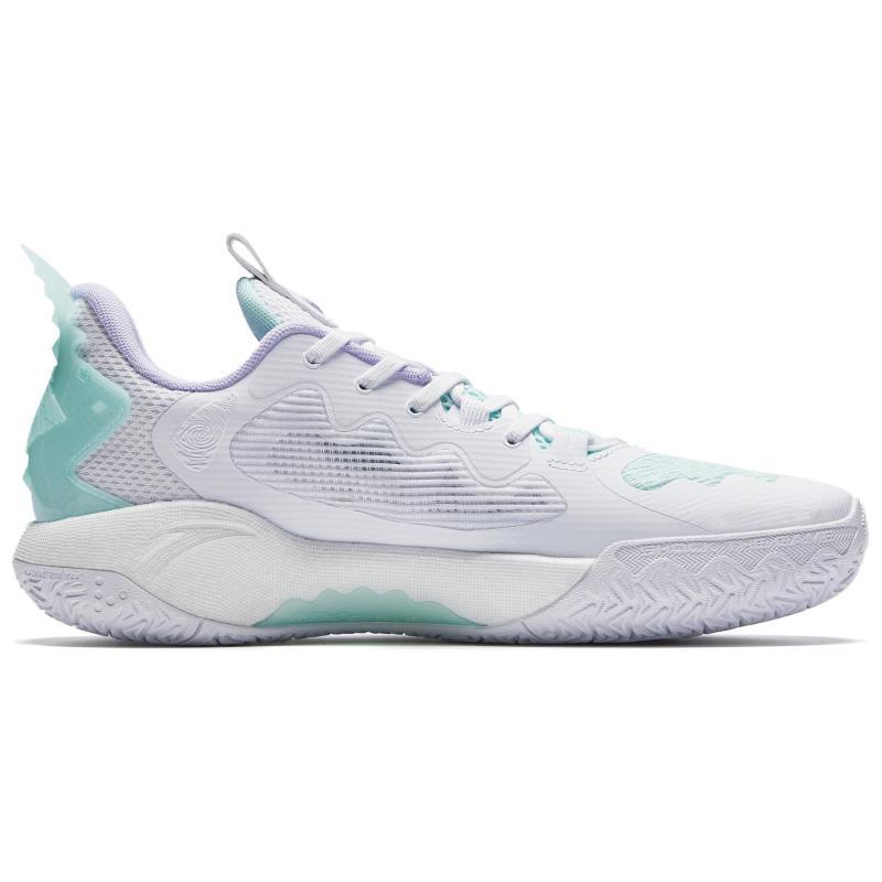 Anta Frenzy 5team V2 Cushioning, Wear Resistant Low Top Basketball Shoes Men's White Blue Purple Sneakers