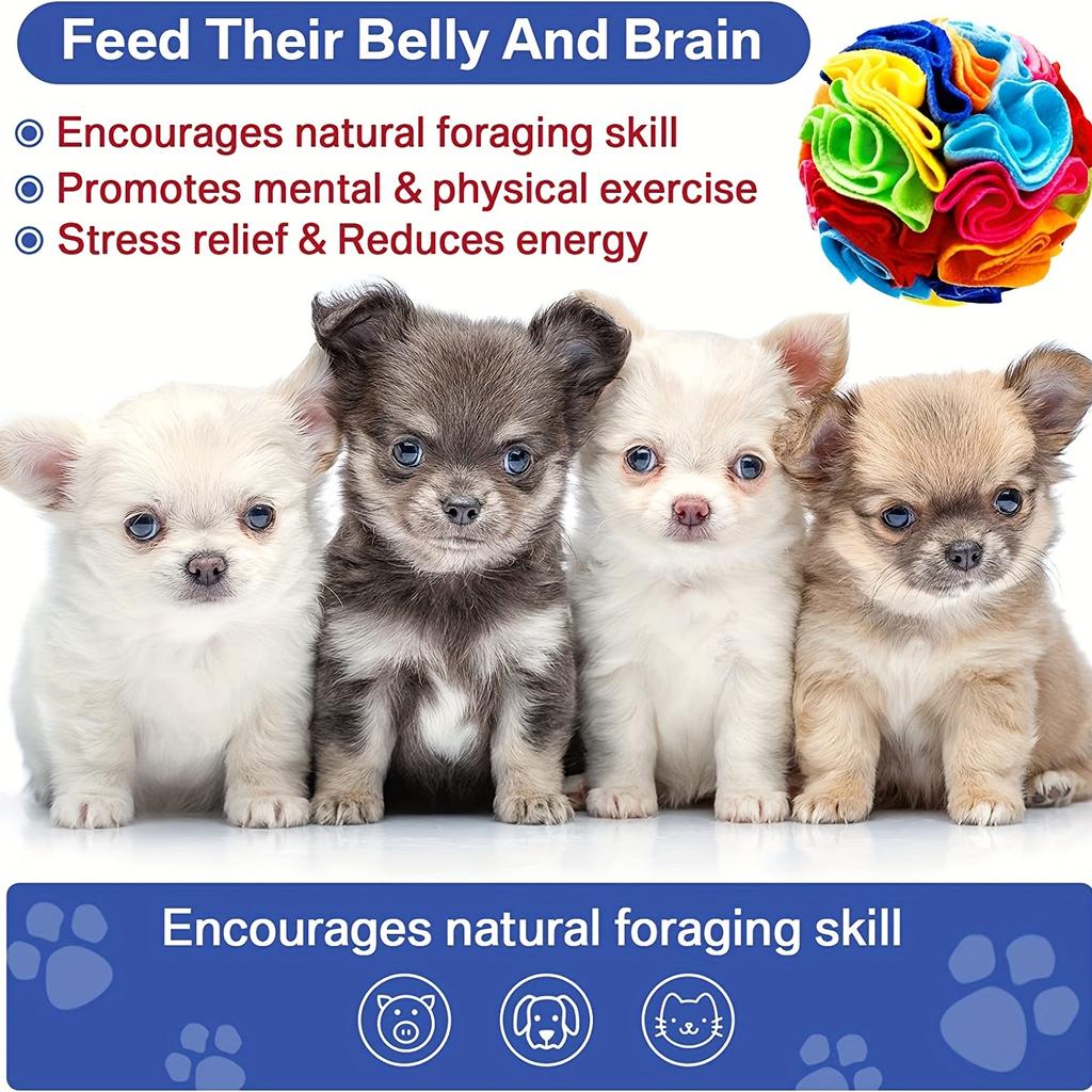Interaktives Hundespielzeug im guten Stil, Schnüffelball für Hunde, Schnüffelball, Hunde-Puzzle-Spielzeug, Leckerli-Ball