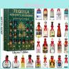 Tequila Bottle Christmas Advent Calendar With Acrylic Flat Decorations For Holiday Gift Exchange