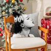 Bride Of F-Frankestein Pillow Case Silky Short Plush With Invisible Zipper Dustproof Sofa Cushion Cover For Home Decor