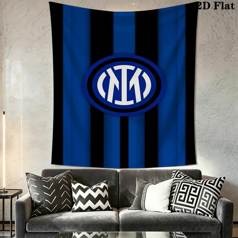 Inter Milan Crest Wallpaper Bedding 1 Duvet Cover 2 Pillowcase Without Core Christmas Birthday Gift Duvet Cover And Pillowcase