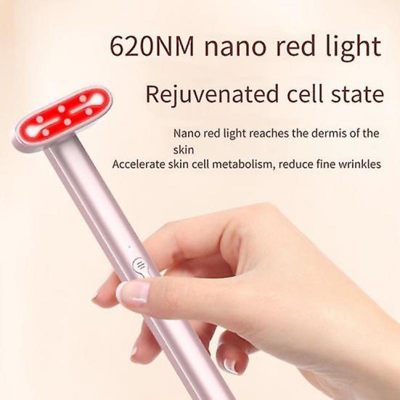 Red Light Therapy Wand Eye Massager USB Charging High Face Skin Care Tightening Fast Absorption Women 7-In-1 Eye Facial Skincare Massaging Beauty