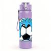 1PC Soccer Helmet Ball Sport Cartoon 750ml Color Plastic Sports Water Bottle Leakproof Flip Straw Lid Suitable for Sports Office Home Use