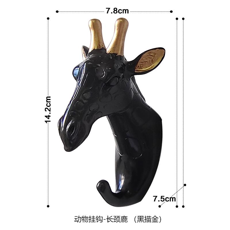 Wall Mounted Animal Head Rack Coat Cap Wall Hanger Horse Giraffe Elk Elephant Hook Decorative Room Decor Bathroom Accessory