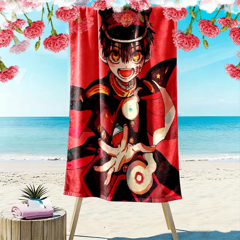 Hanako 2D Flat Print Beach Towel, Large Soft Quick Dry Towel for Beach Camping Swimming.NSTJ0928223