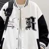 Hip-hop Ležérní baseballová bunda Slim Fit Neutrální Baseballová uniforma Bomber bunda Pánské trendy pro mládež Oblečení na vysoké školy podzim