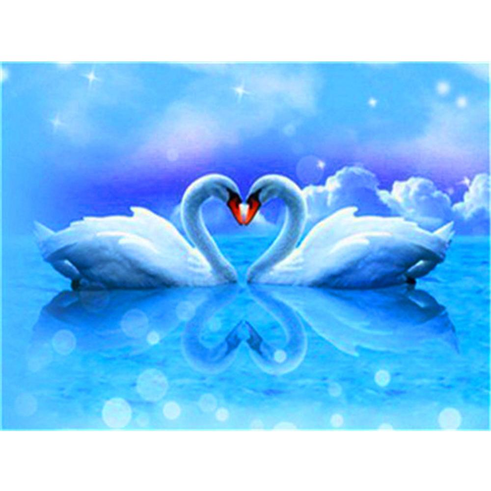Diy Diamond Painting Lovers Swans Pictures Of Rhinestones Diamond Embroidery Cross Stitch Animal Mosaic Sale Home Decor