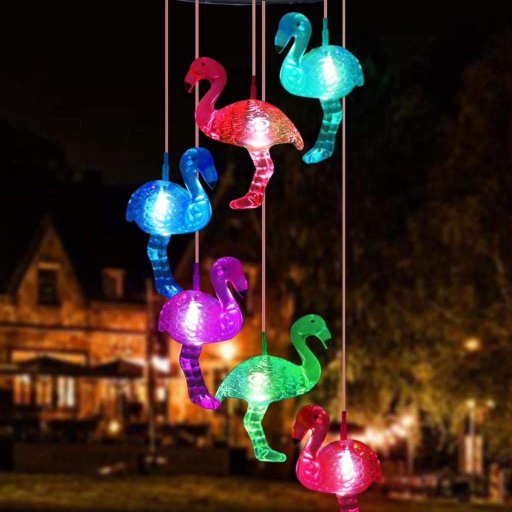 1ks Solární barevné světlo zvonkohry Venkovní vodotěsná závěsná mobilní lampa Pro domov Zahradu Dvůr Patio Festivalová dekorace