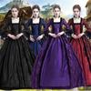S-5Xl Large Size High-End Court Dress with Lace Splicing and Large Hem Skirt, Vintage Medieval Renaissance Dress