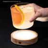 Glowing Drink Coaster with USB Rechargeable Design, Round LED Cup Base for Dining Tables, Coffee Bar, and Cafes