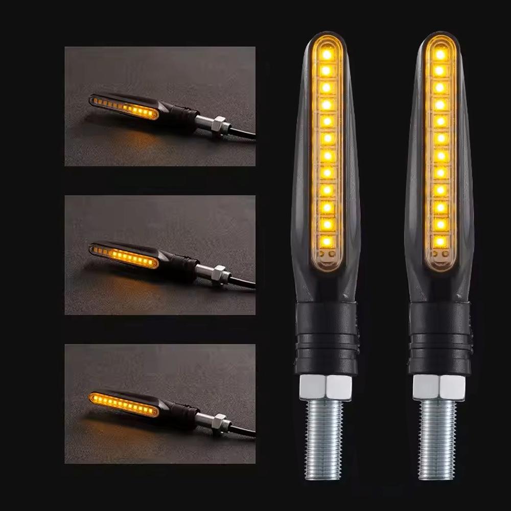 Motorcycle Led Turning Signal Directional Indicator Flowing Water Flash Rear Brake Flash Stop Signal Light Motorcycle Drl Light