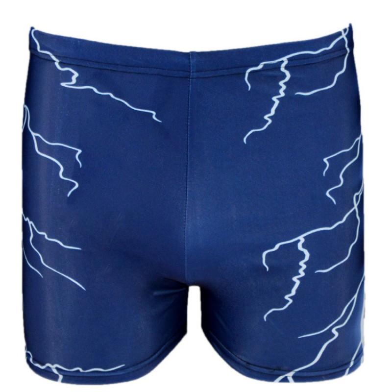Mens Quick-Dry Board Shorts With Lightning Print Swimming Water Sports Surfing Diving