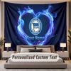 Benutzerdefinierter Name Text Wandteppich Hertha BSC Personalisierter Polyester Wandteppich Für Schlafzimmer Und Zimmer