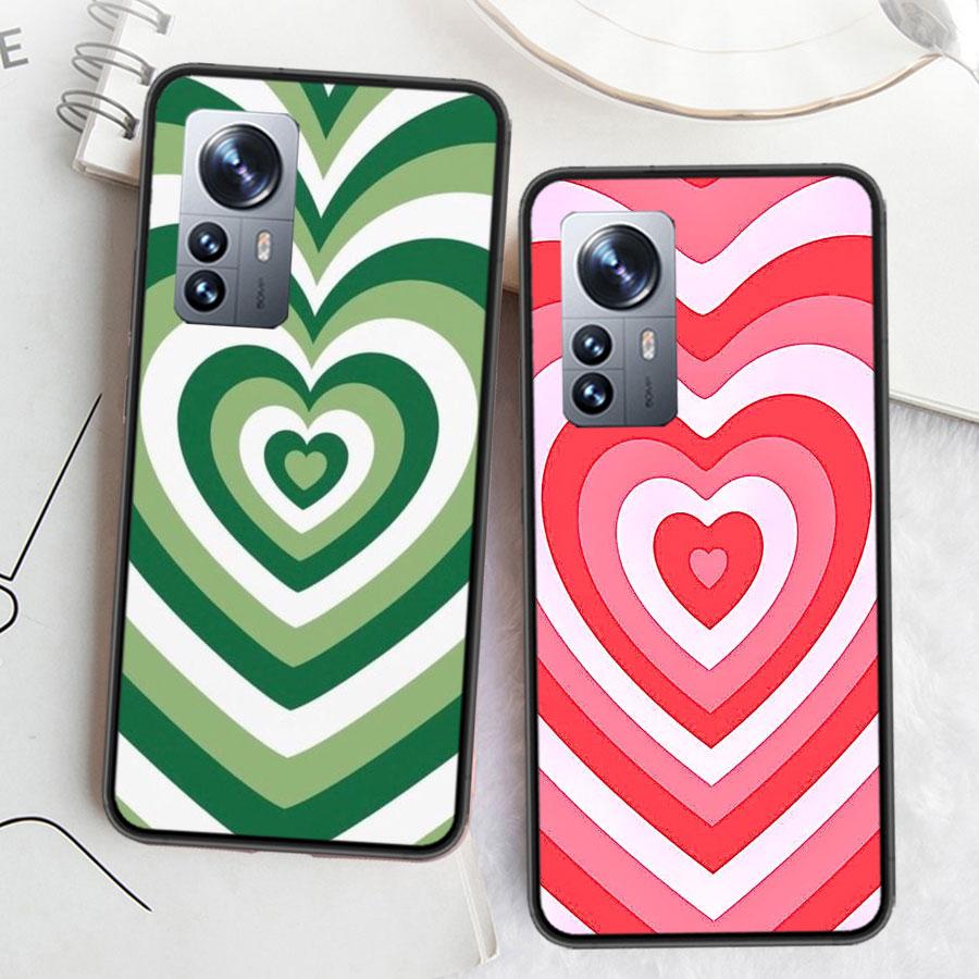 Heart Circle Phone Case For Xiaomi Poco X6 X5 X4 X3 GT NFC M4 M5 Pro 5G M3 Mi Note 10 Lite F5 F4 F3 F2 F1 Capa Coque TPU Cover C