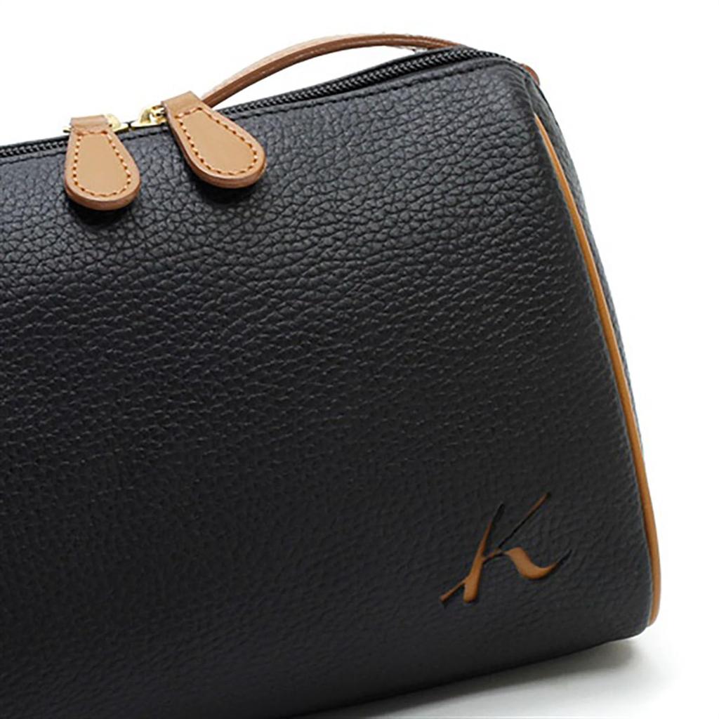 Kitamura R-0613 Crossbody Shoulder Bag, BlackCamel, 15611