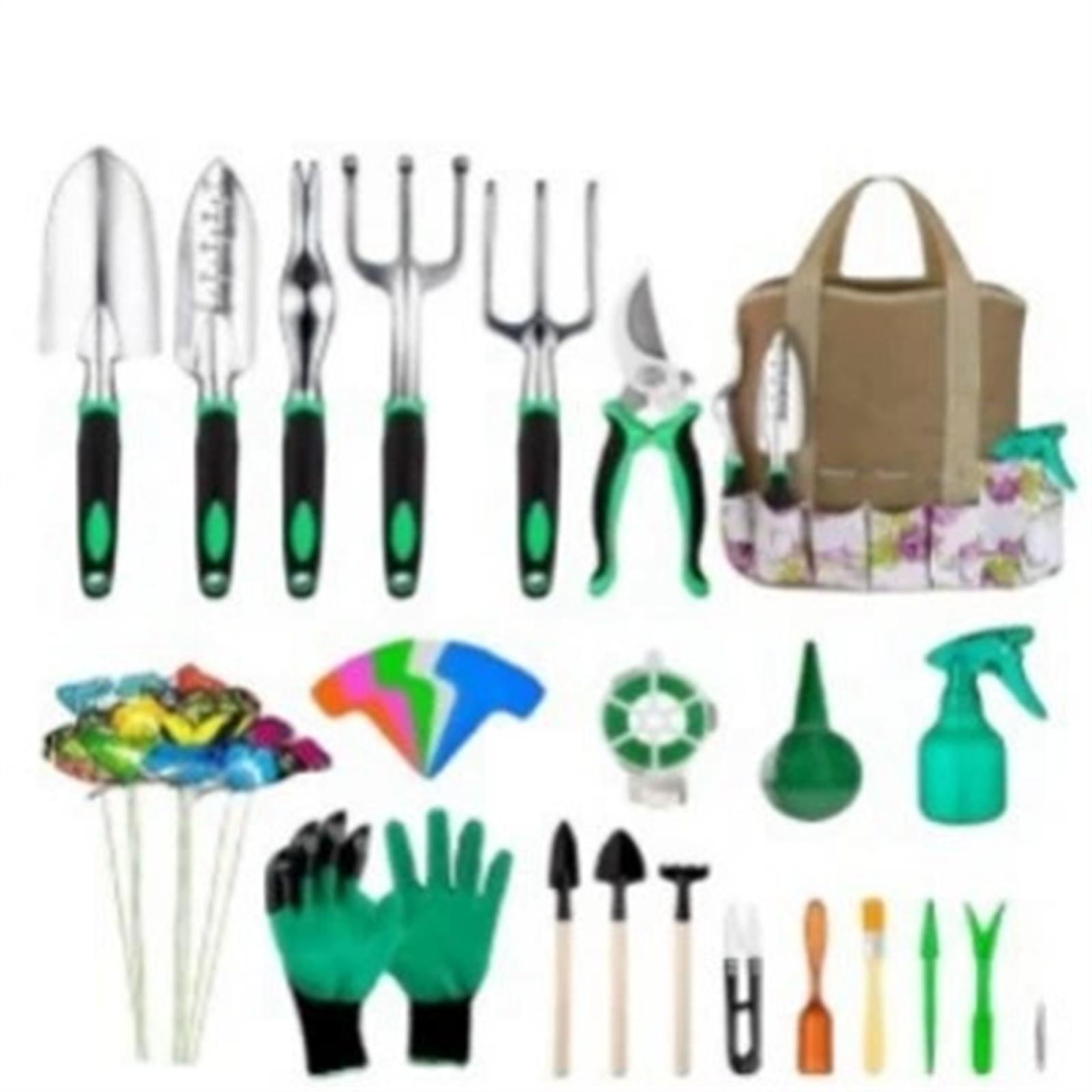 

Garden Tools Set – Heavy Duty Gardening Kit with Hand Tools for Planting, Weeding & Outdoor Garden Care One Size