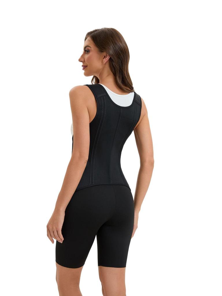 15-Bone Latex Waist Cincher: Shape & Flatten Abdomen, Wearable Outside, Retro Style