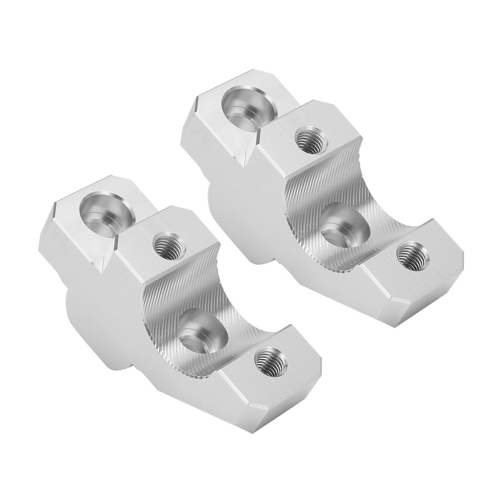 2pcs HandleBar Riser Mount Clamp CNC Aluminum Alloy Replacement for YAMAHA Tracer 900 GT 2015‑2019Silver