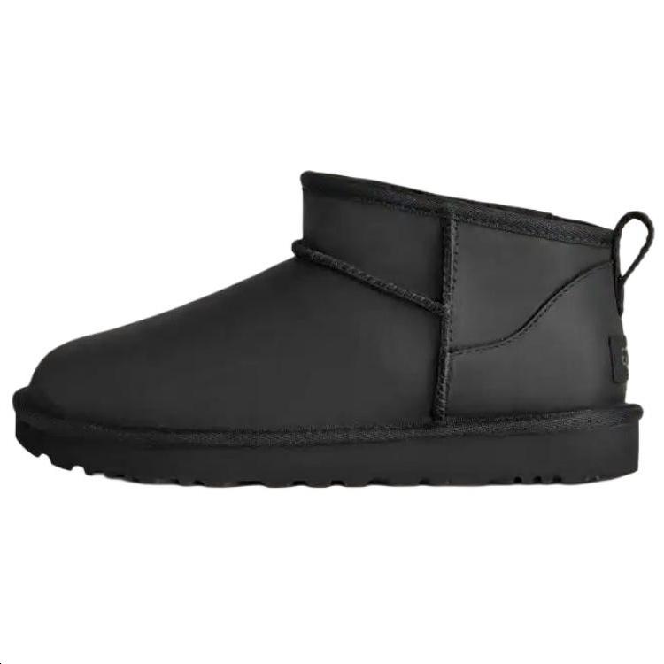 (WMNS) UGG Classic Ultra Mini LTHR-Snow Boots  Black  Women s 1174210-BLK EU 36