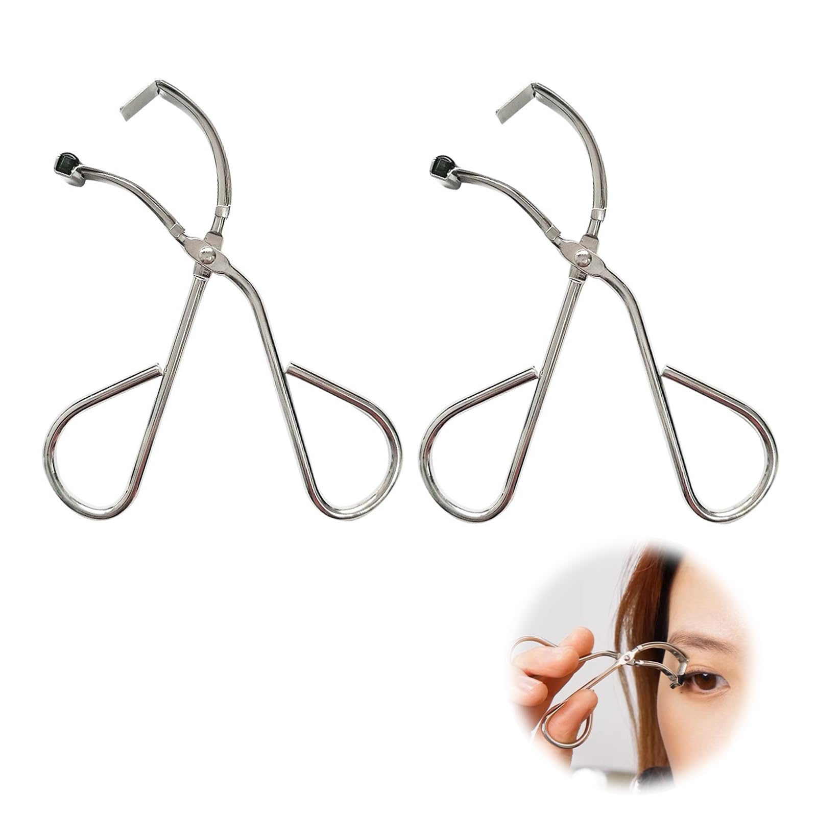 

Частичный керлер для ресниц, прочный, простой в использовании и отличный инструмент для естественного популярного и из нержавеющей стали для мужчин и женщин (Набор 2) - Завивка, Использование, Портативный, Прочный,