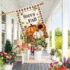 Happy Fall Pumpkin and Sunflower Garden Flag - Double-Sided Thanksgiving Yard Flag, Polyester Outdoor Lawn Decor Without Electricity - 1pc