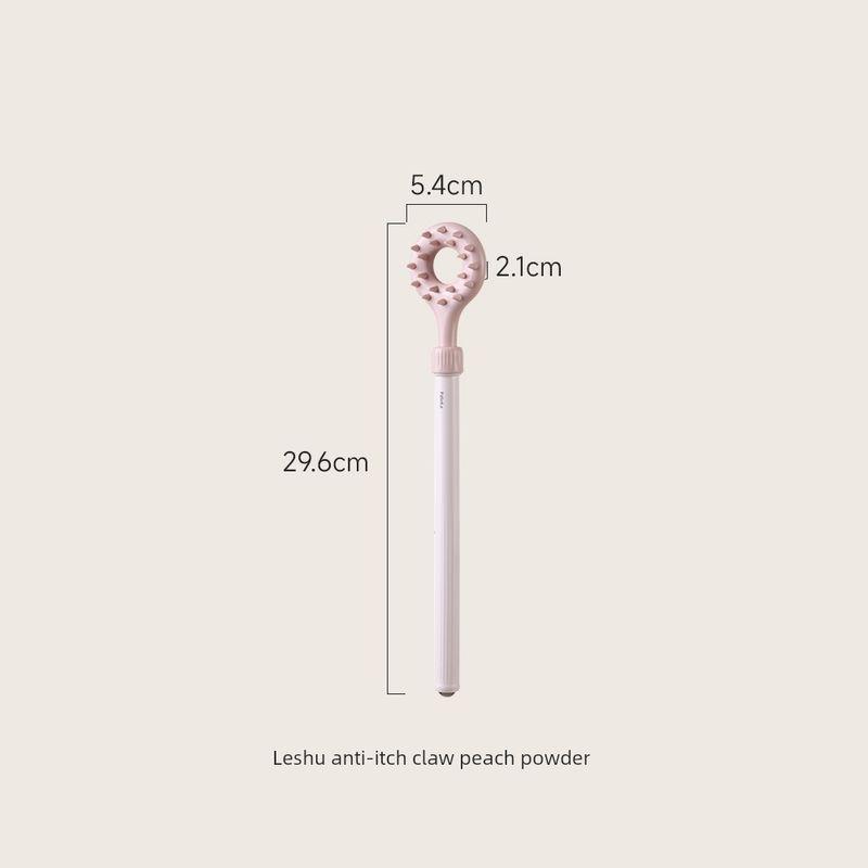 Fasola Multifunctional Itch Scratcher, Double-Sided Extendable Back Scratcher, No Need to Ask for Help, Long Handle Home-Use Back Scratcher Le Shu Itch Scratcher (Peach Powder)