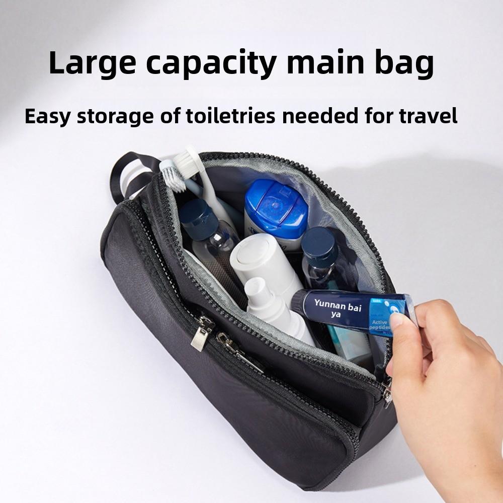 Dry Wet Separation Travel Toiletry Organizer Double-layer Sundries Storage Bag Travel