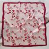 27.6inch Elegant Floral Print Square Scarf Soft Satin Neck Scarf Fashion Accessory Professional Versatile Small Scarf