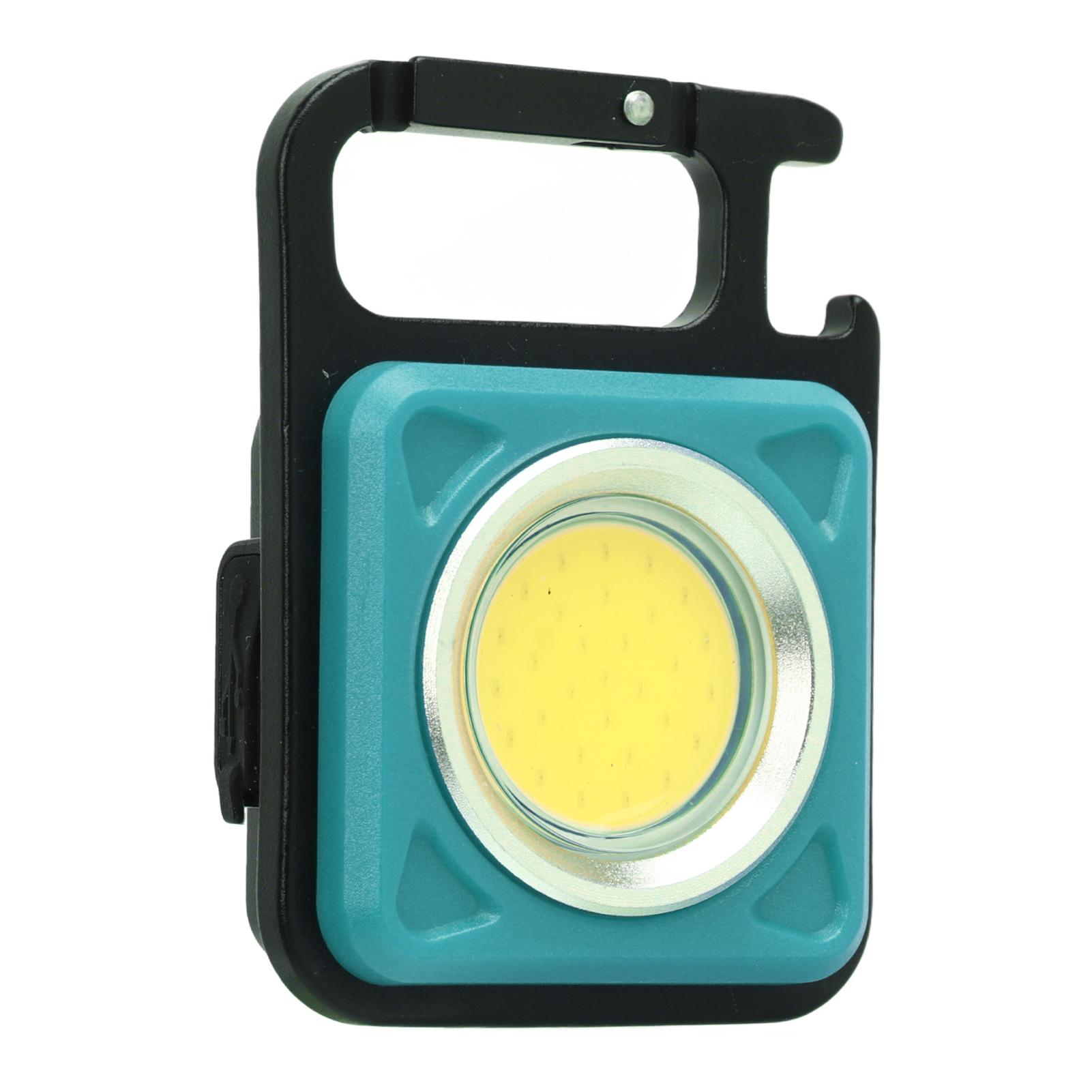 

Мини-брелок светодиодный фонарь 30 COB перезаряжаемый фонарик портативный аварийный рабочий фонарь 500LM синий