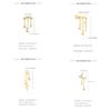 BOAKO 925 Silver Star Moon Chain Tassel Earrings for Women Fashion Luxury Fine Jewelry Dainty Piercing