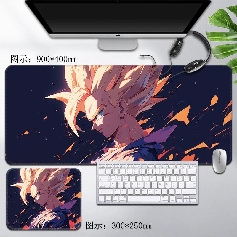 Leder Dragon Ball Mauspads Wasserdicht Son Goku Druckmuster Herren Computer Peripherie Zubehör Große Größe Gaming Tastatur Büro Schreibtischmatte