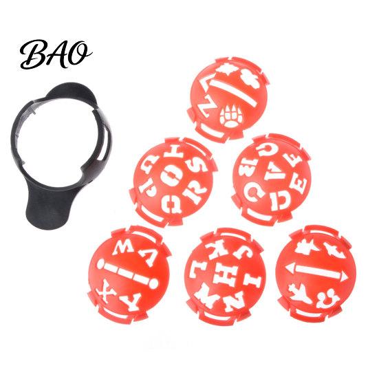Golf Training Aid Marker 7Pcs/Set Ball Line Templates, Alphabet Putting Alignment Templates Marking Tools, Liner Drawing Stencil, Accessories Compact